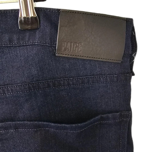 PAIGE Mens Federal Slim Straight Jeans Size 36 Dark Blue Inkwell Stretch Denim - Picture 5 of 9